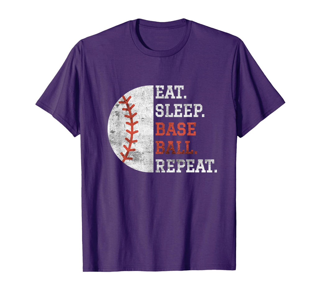 Baseball Player Eat Sleep Baseball T-Shirt - Aesthetic Graphic Unisex - T-Shirt, Sweatshirt, Hoodie