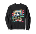 Funny Old Cassette Tape Cartoon Sweatshirt - Minimalist Print for Adults - T-Shirt, Sweatshirt, Hoodie