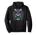 Vaporwave Bunny Rabbit Cyberpunk Art Hoodie - Novelty Apparel for Adults - T-Shirt, Sweatshirt, Hoodie