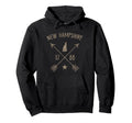 New Hampshire Distressed State Outline Hoodie - Graphic Print for Adults - T-Shirt, Sweatshirt, Hoodie