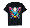 Baseball Player Ice Cream Funny Drip T-Shirt - Minimalist Print for Adults - T-Shirt, Sweatshirt, Hoodie