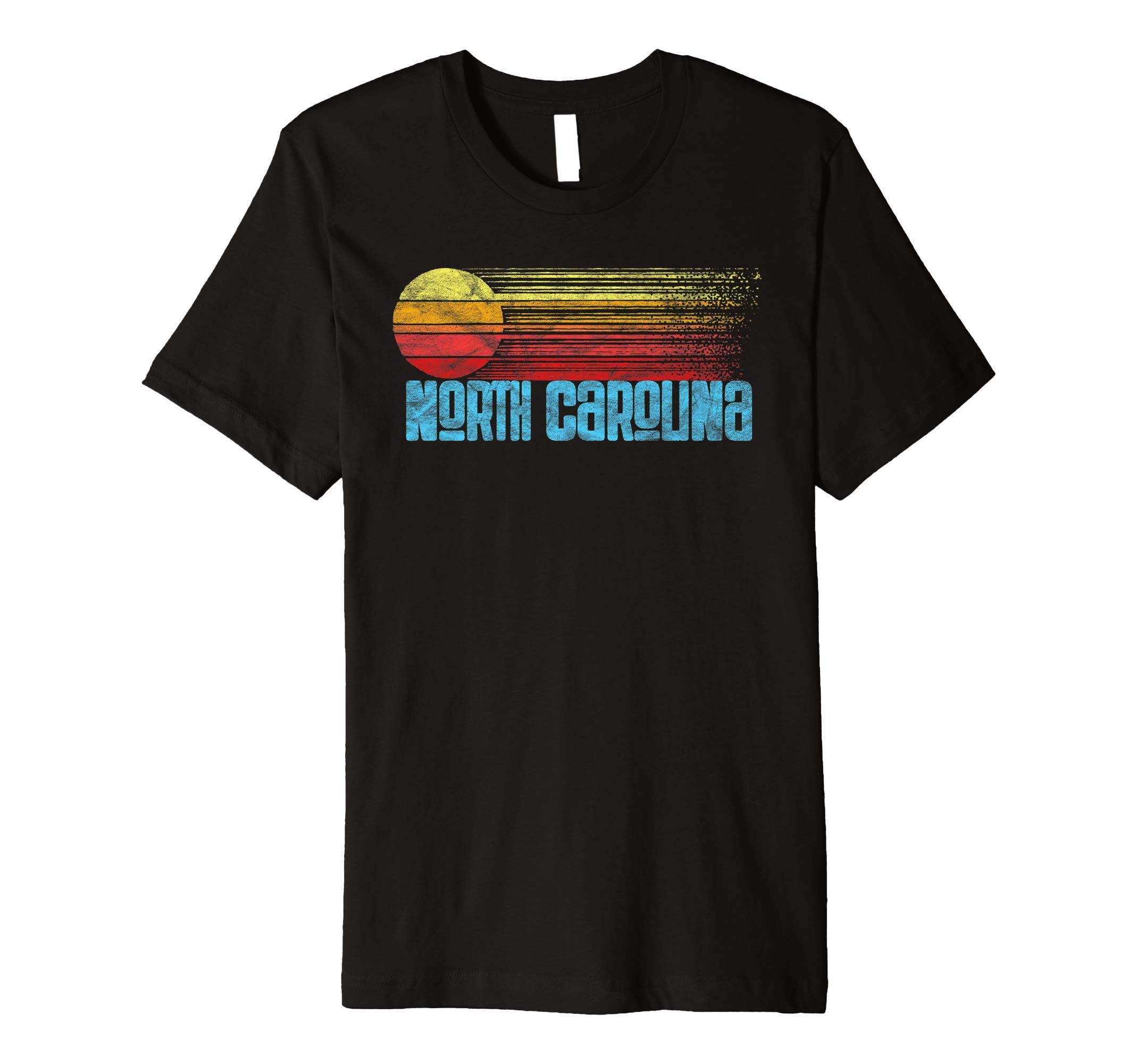 North Carolina Distressed Sun T-Shirt - Casual Everyday Wear for Adults - T-Shirt, Sweatshirt, Hoodie