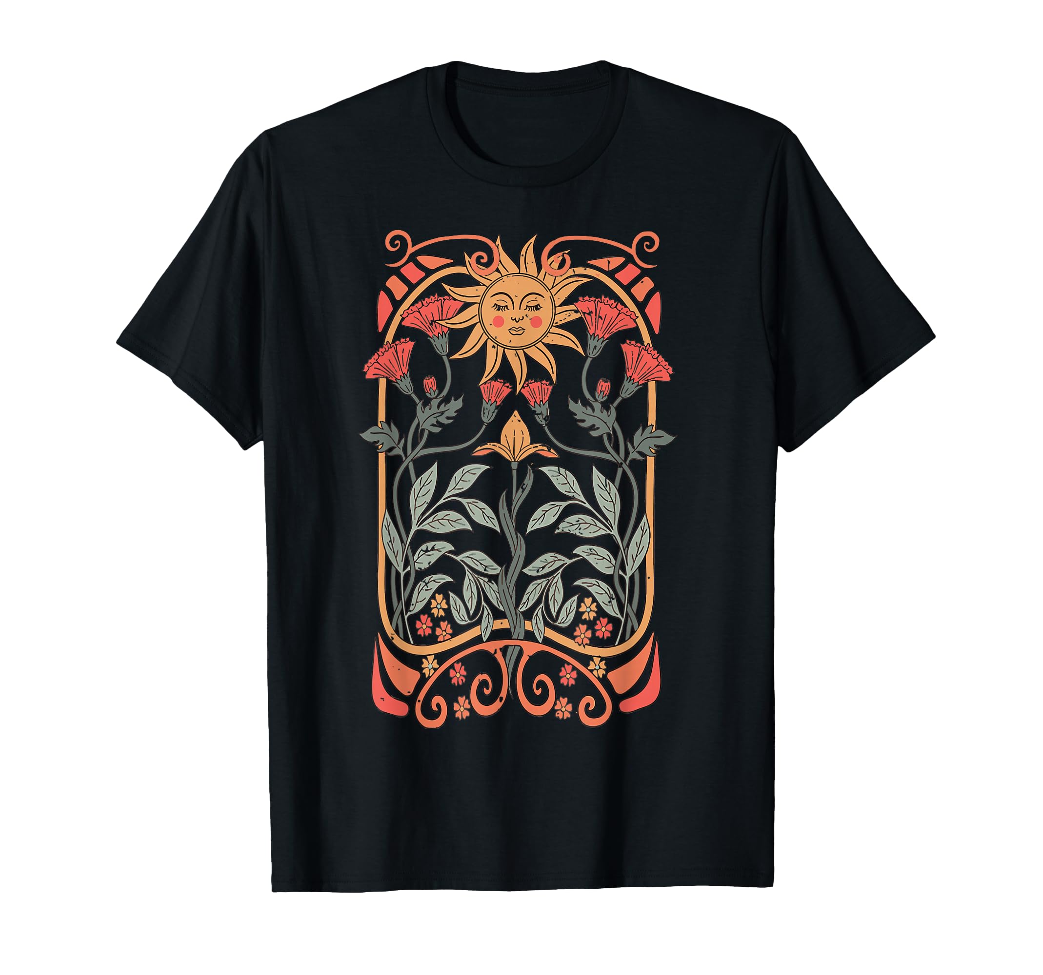 Boho Floral Art Nouveau Boho T-Shirt - Unique Graphic for Adults - T-Shirt, Sweatshirt, Hoodie