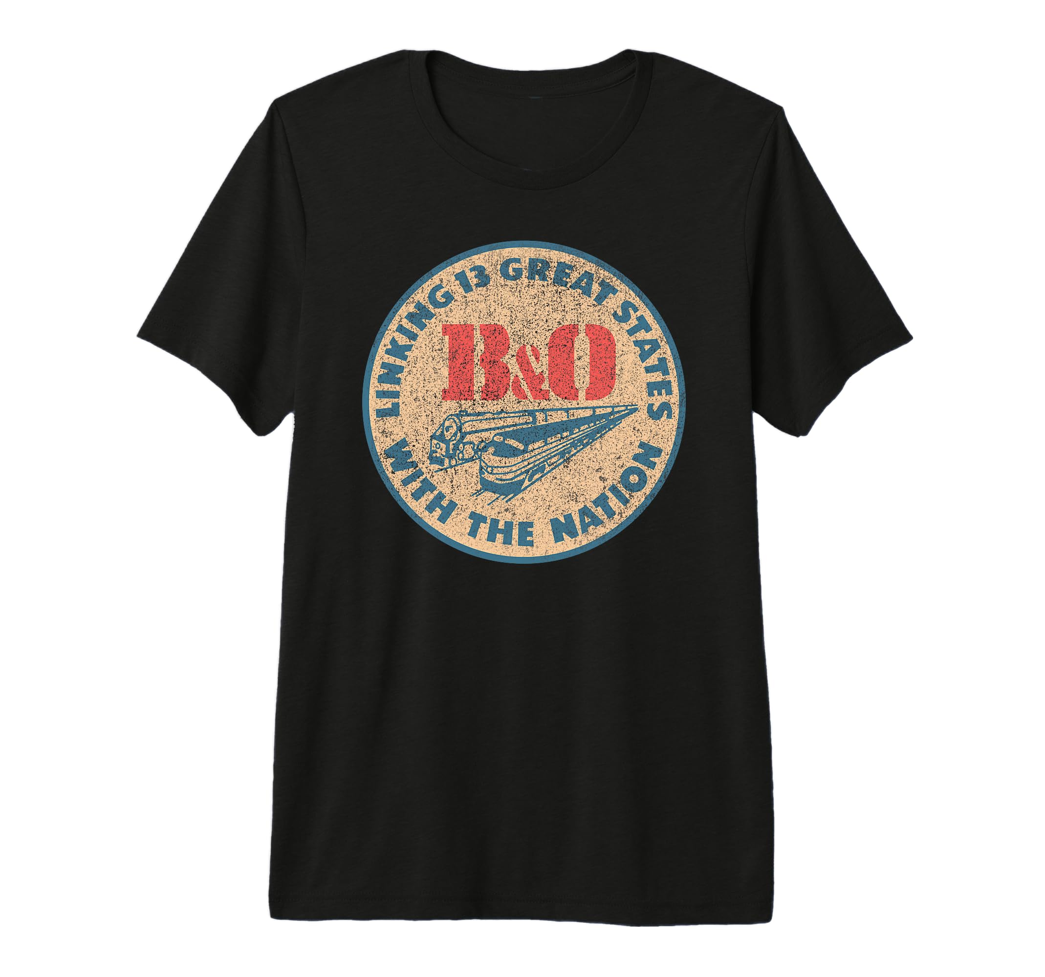 B O Railroad Color Train Ad T-Shirt - Fun Novelty Design for Adults - T-Shirt, Sweatshirt, Hoodie