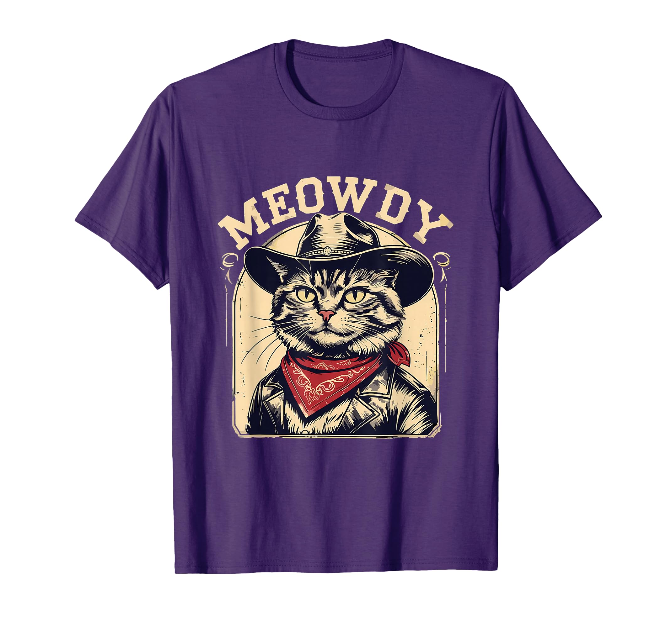 Meowdy Country Music Funny Western T-Shirt - Minimalist Print for Adults - T-Shirt, Sweatshirt, Hoodie