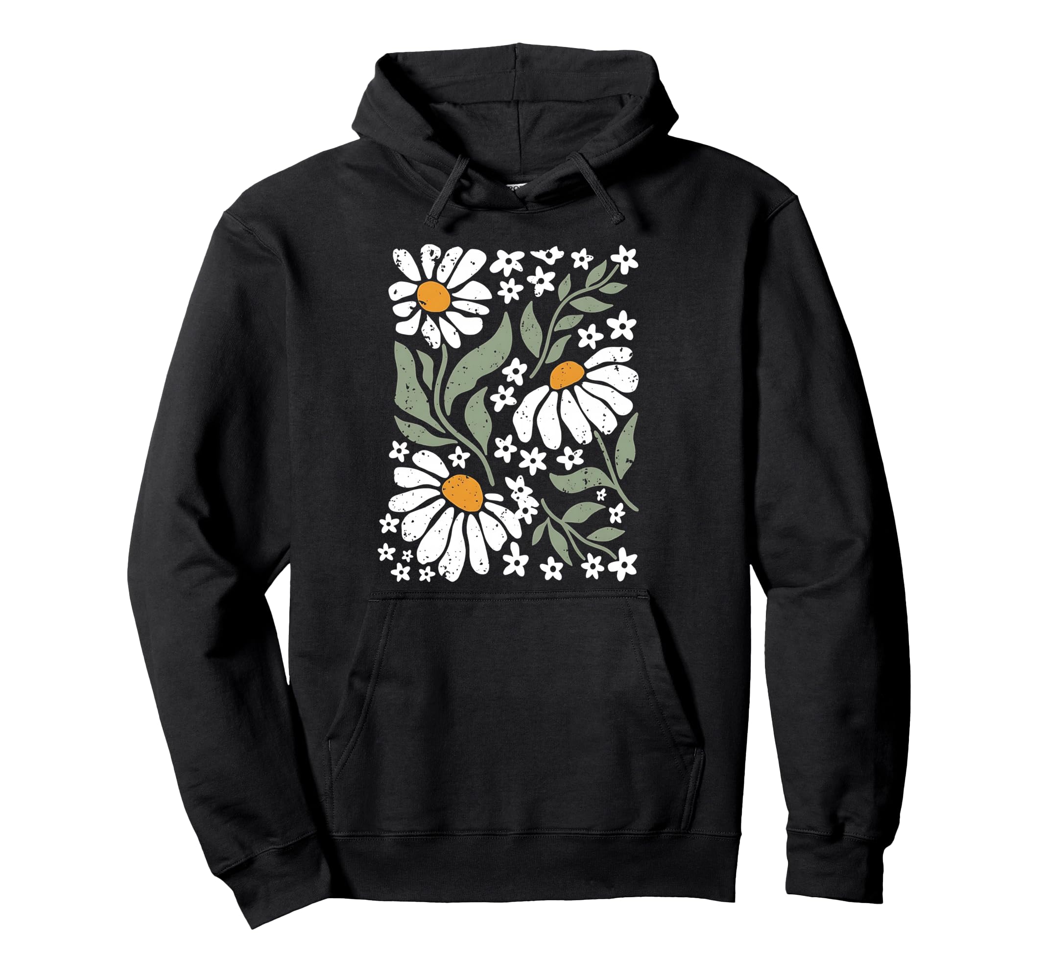 Boho Daisy Flower Colors Botanical Hoodie - Streetwear Style for Adults - T-Shirt, Sweatshirt, Hoodie