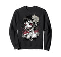 Horror Anime Goth Oni Mask Creepy Sweatshirt - Aesthetic Graphic Men Women - T-Shirt, Sweatshirt, Hoodie