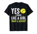 Yes I Throw Like Softball Baseball Coach T-Shirt - Unique Graphic Unisex - T-Shirt, Sweatshirt, Hoodie