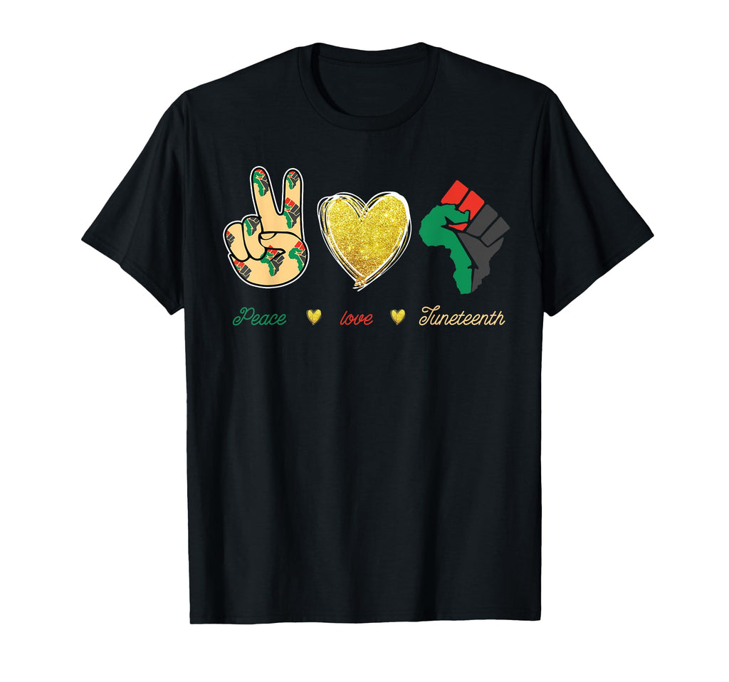 Peace Love Juneteenth Outfit T-Shirt - Trendy Graphic Men Women - T-Shirt, Sweatshirt, Hoodie