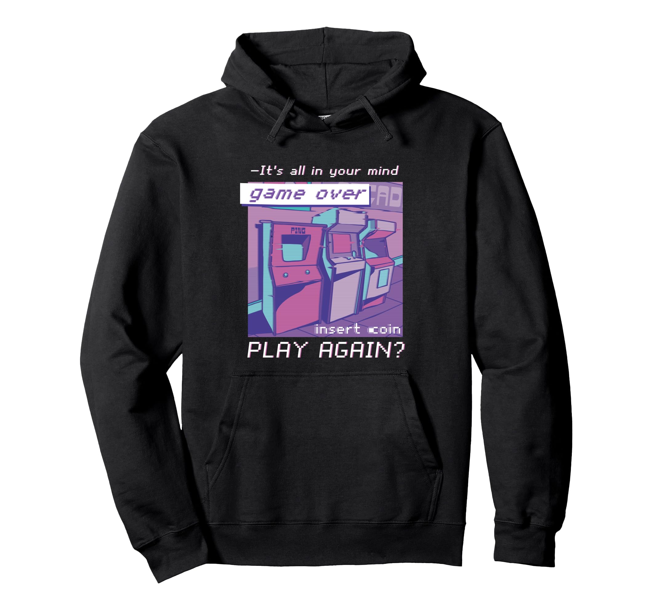 80S 90S Nostalgic Arcade Vaporwave Aesthetic Hoodie - Trendy Graphic Unisex - T-Shirt, Sweatshirt, Hoodie
