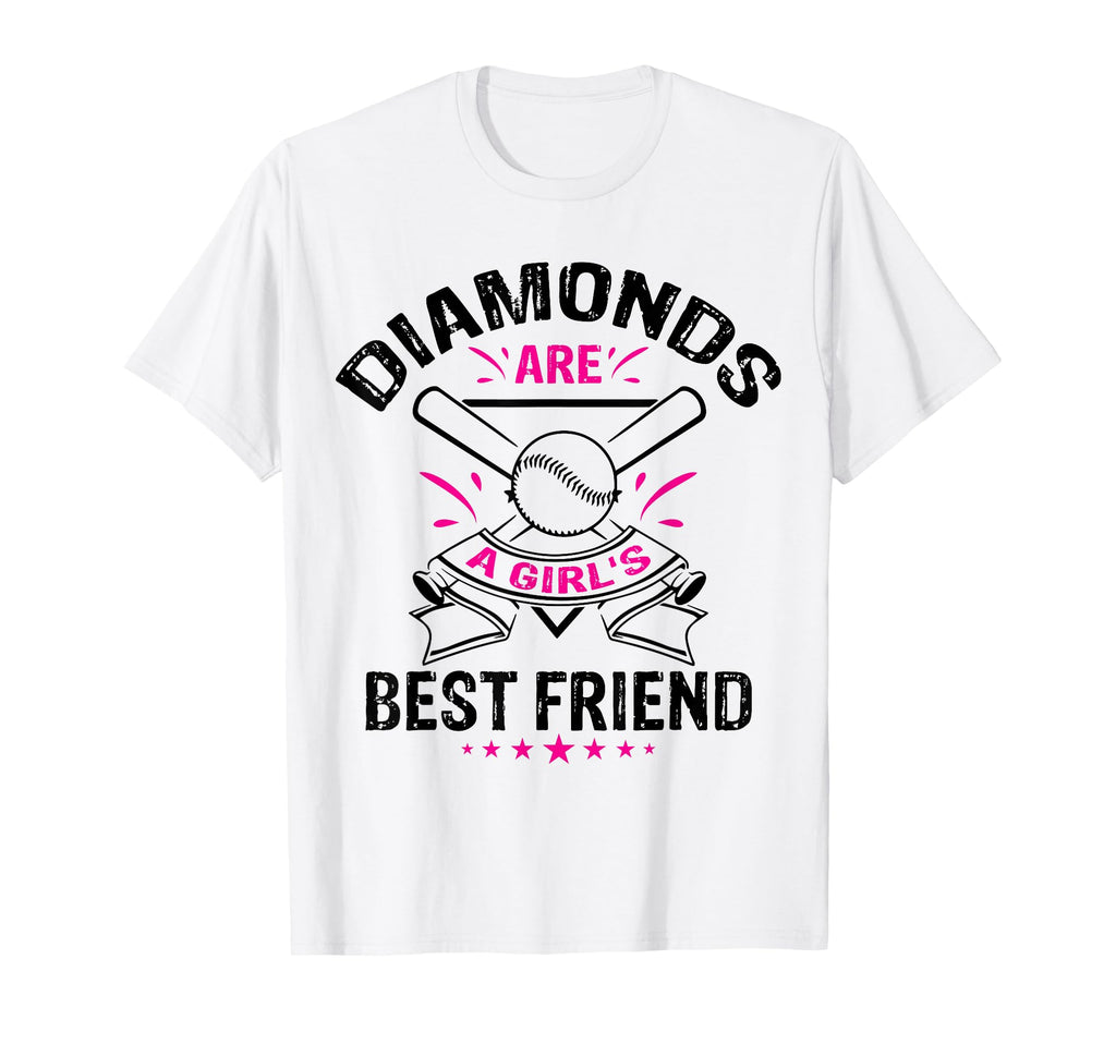 Diamonds Are Best Friend Baseball Team T-Shirt - Novelty Apparel Men Women - T-Shirt, Sweatshirt, Hoodie