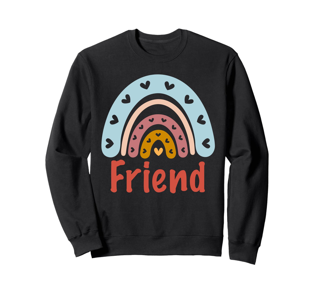 Friend Birthday Rainbow Boho Sweatshirt - Fun Novelty Design for Adults - T-Shirt, Sweatshirt, Hoodie
