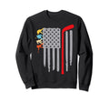 Hockey Distressed American Matching Sweatshirt - Minimalist Print Unisex - T-Shirt, Sweatshirt, Hoodie