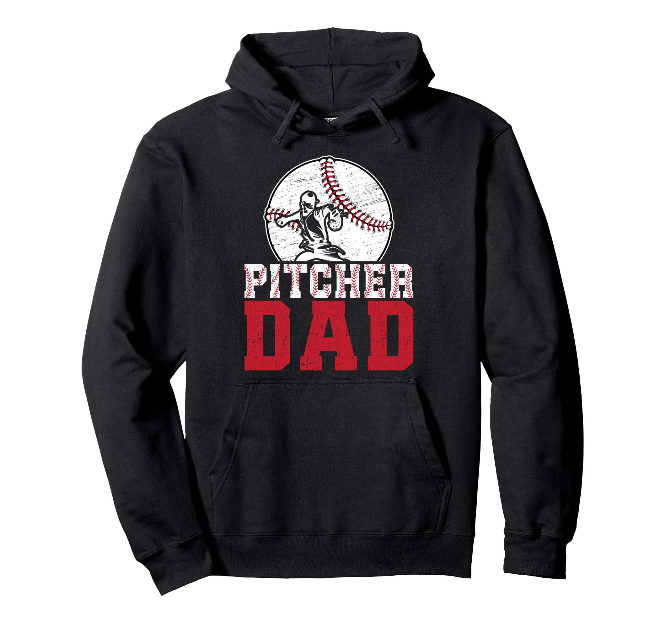 Baseball Pitcher Dad Baseball Hoodie - Fun Novelty Design Men Women - T-Shirt, Sweatshirt, Hoodie