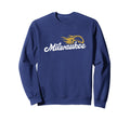 Milwaukee Baseball Minimalist Baseball Sweatshirt - Novelty Apparel Unisex - T-Shirt, Sweatshirt, Hoodie