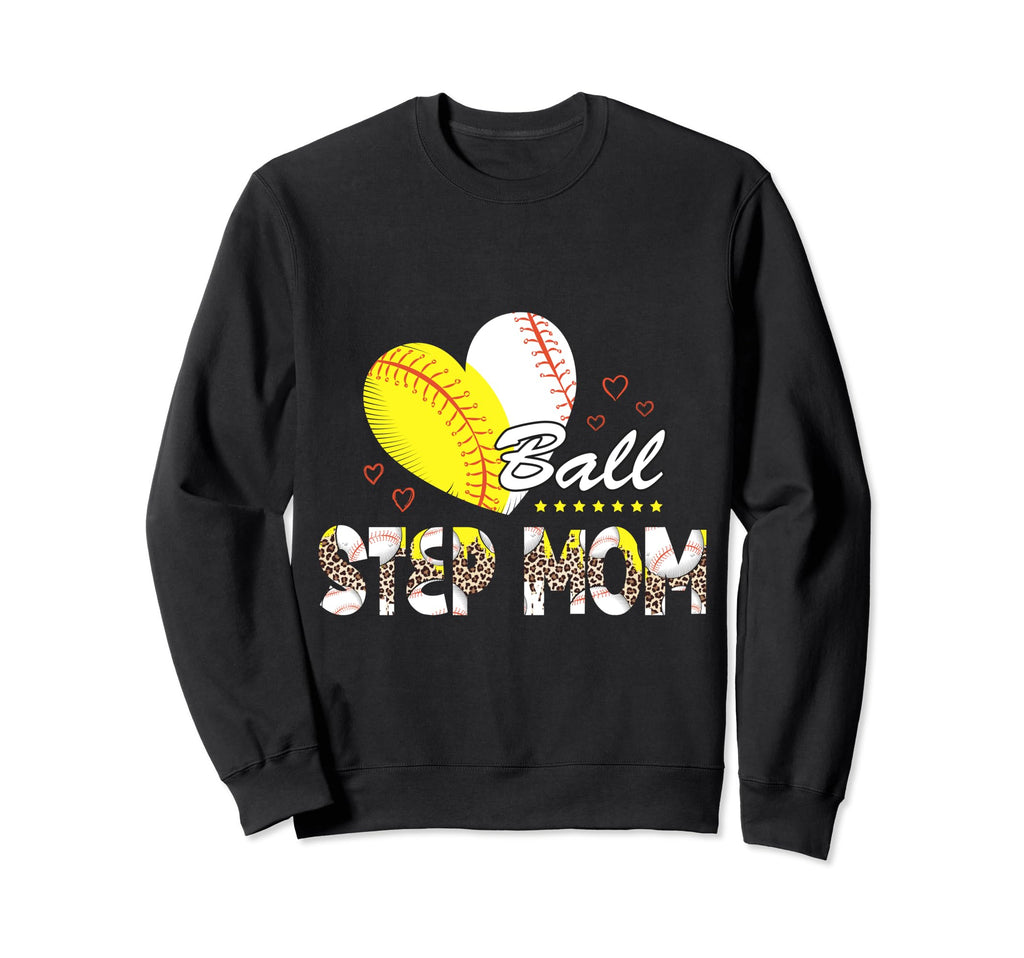 Step Mom Both Baseball Softball Mothers Sweatshirt - Trendy Graphic Unisex - T-Shirt, Sweatshirt, Hoodie