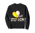 Step Mom Both Baseball Softball Mothers Sweatshirt - Trendy Graphic Unisex - T-Shirt, Sweatshirt, Hoodie