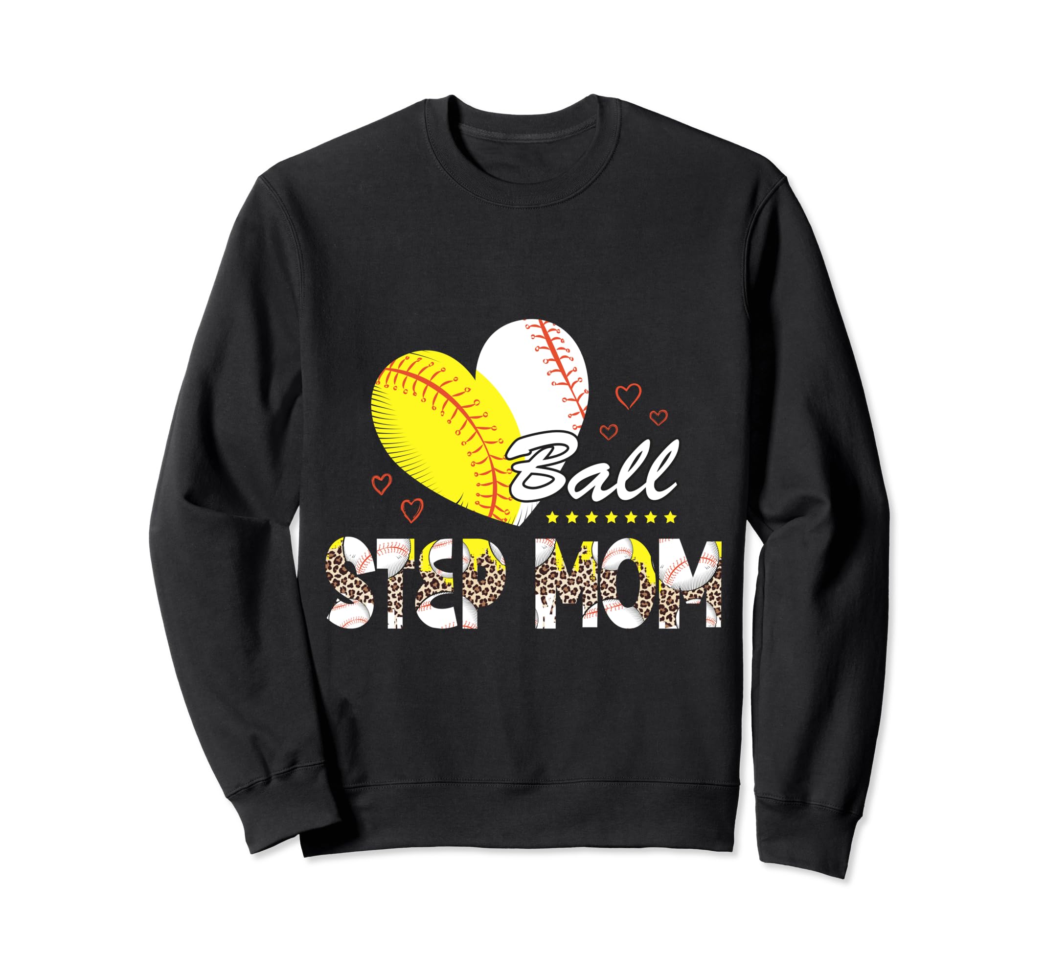 Step Mom Both Baseball Softball Mothers Sweatshirt - Trendy Graphic Unisex - T-Shirt, Sweatshirt, Hoodie