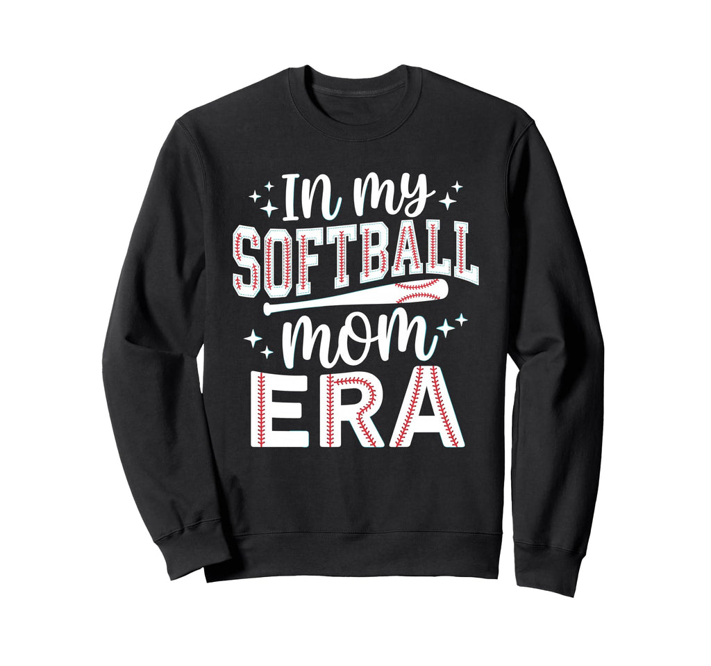 My Softball Mom Era Baseball Stitching Sweatshirt - Trendy Graphic Unisex - T-Shirt, Sweatshirt, Hoodie