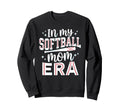 My Softball Mom Era Baseball Stitching Sweatshirt - Trendy Graphic Unisex - T-Shirt, Sweatshirt, Hoodie