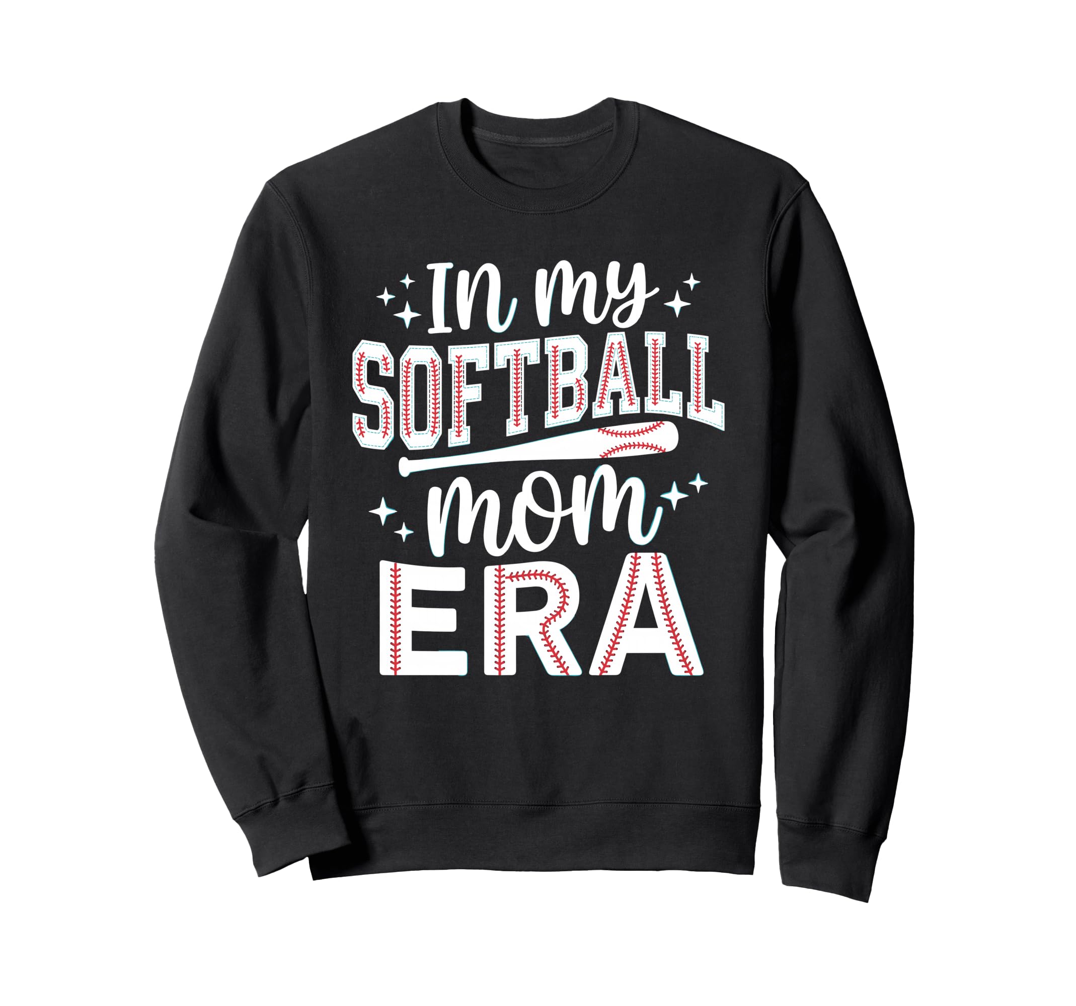 My Softball Mom Era Baseball Stitching Sweatshirt - Trendy Graphic Unisex - T-Shirt, Sweatshirt, Hoodie