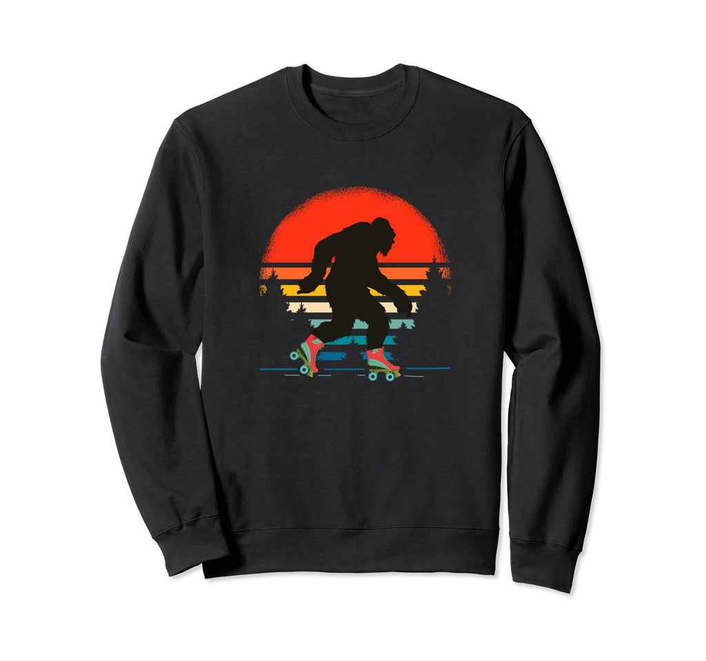 Bigfoot Believer Skates Rollerskating Sweatshirt - Graphic Print Unisex - T-Shirt, Sweatshirt, Hoodie