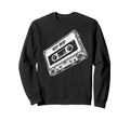 Old School Hip Hop Cassette Worn Sweatshirt - Novelty Apparel for Adults - T-Shirt, Sweatshirt, Hoodie