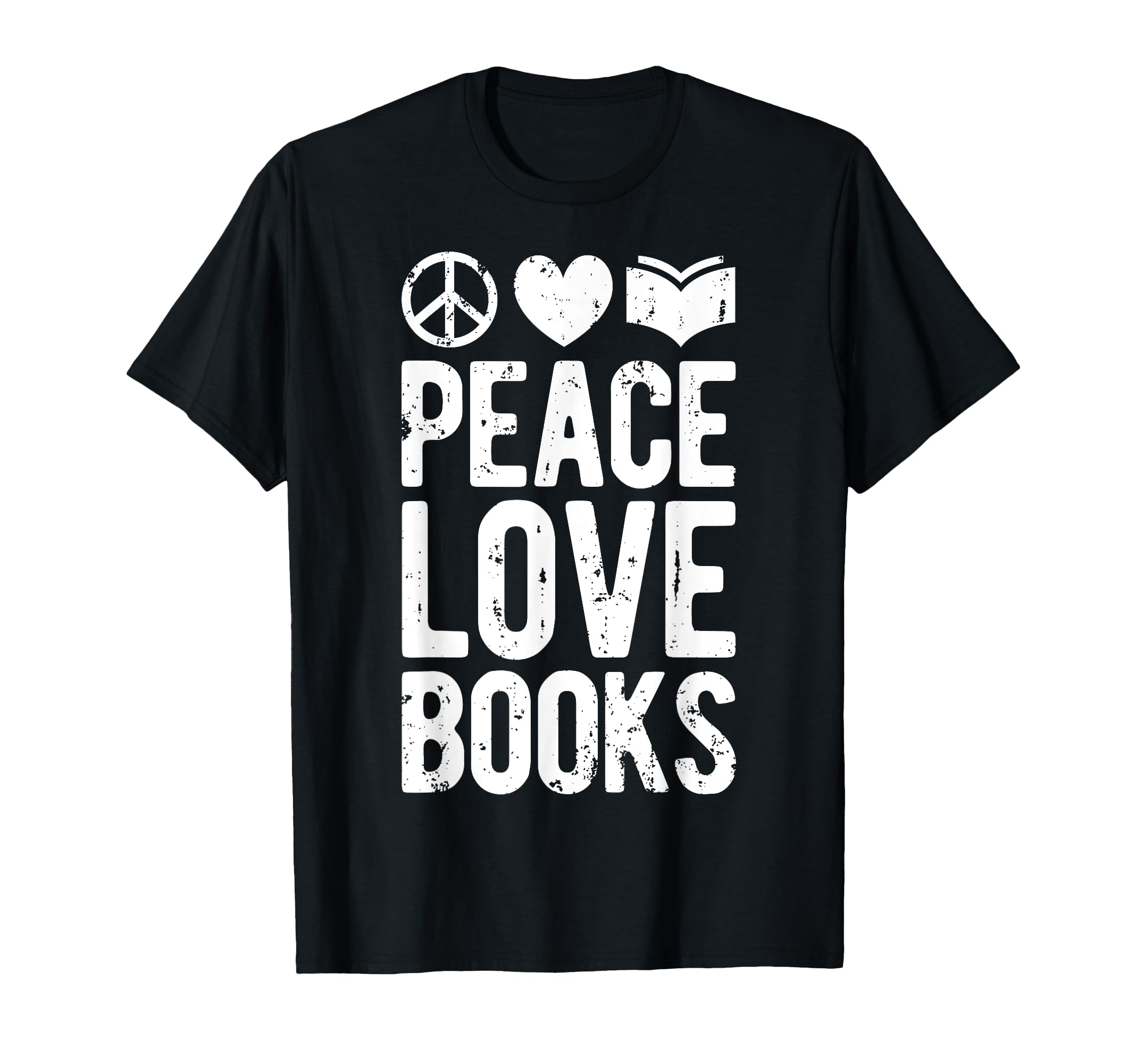 Peace Love Books Book Lovers Funny T-Shirt - Aesthetic Graphic for Adults - T-Shirt, Sweatshirt, Hoodie