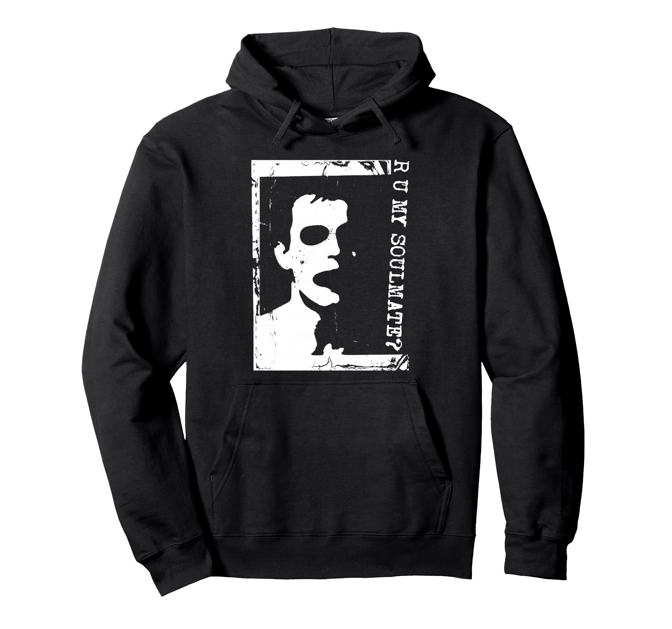 Punk Goth 90S Grunge Stencil Distressed Hoodie - Streetwear Style Men Women - T-Shirt, Sweatshirt, Hoodie