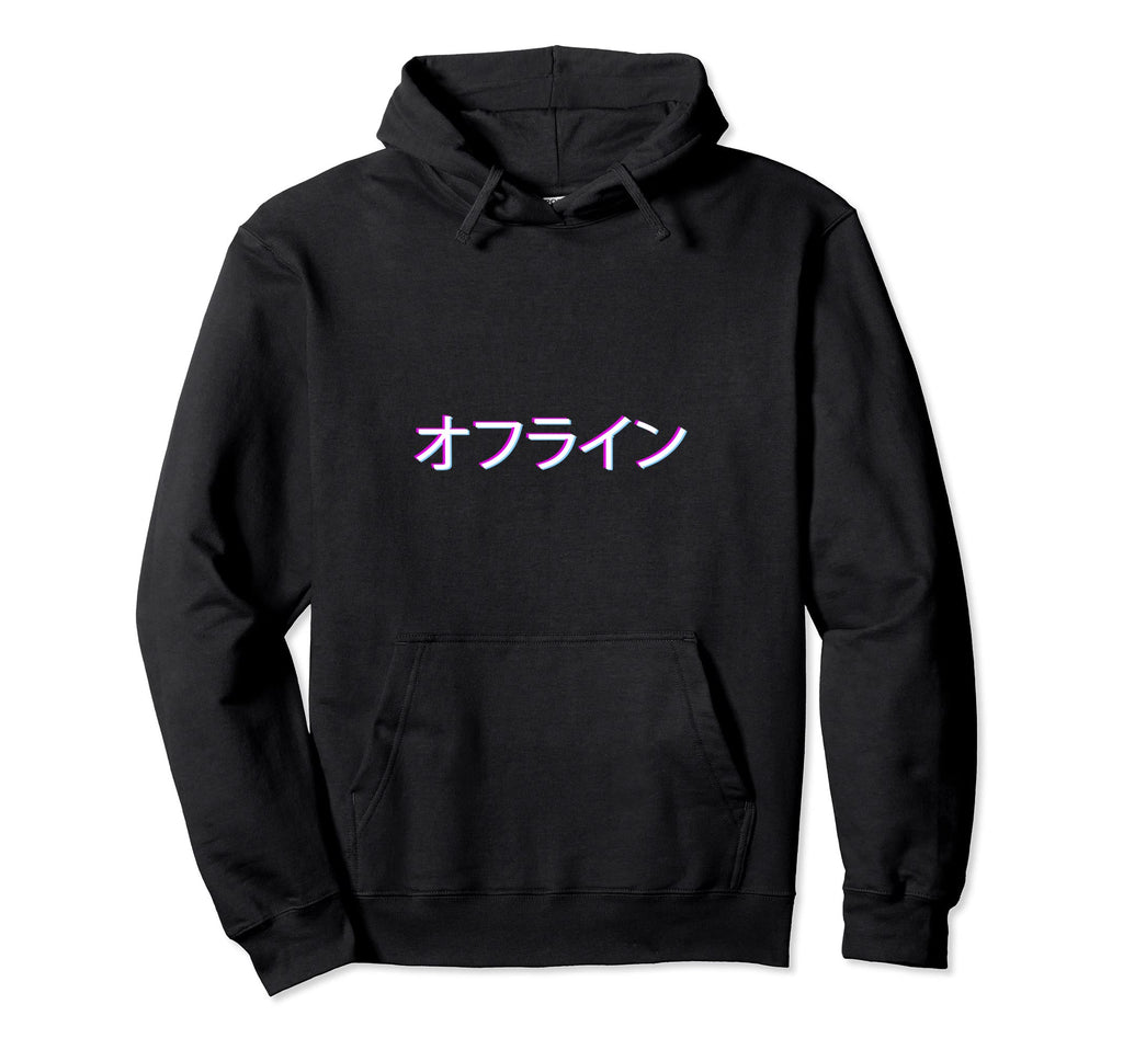 Offline Japanese Vaporwave Aesthetic Hoodie - Novelty Apparel Unisex - T-Shirt, Sweatshirt, Hoodie
