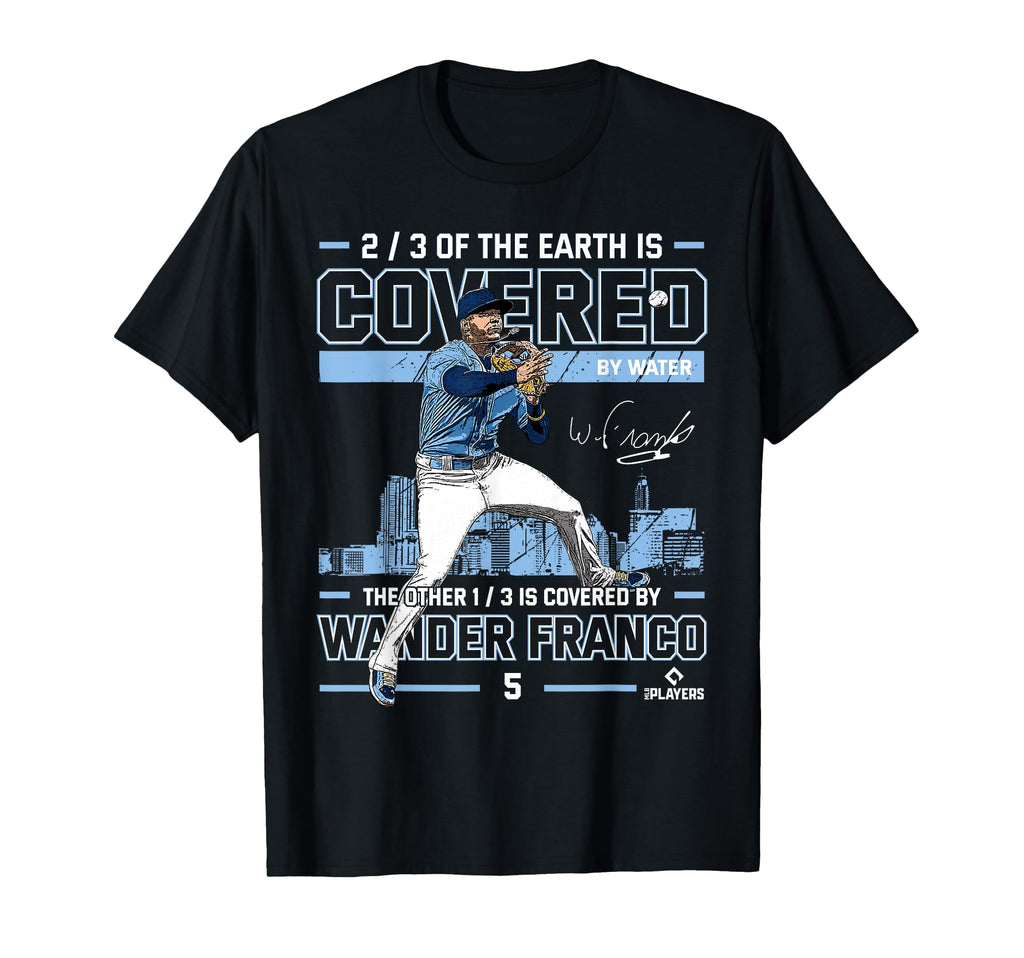 Wander Franco Covered Tampa Bay Mlbpa T-Shirt - Trendy Graphic for Adults - T-Shirt, Sweatshirt, Hoodie