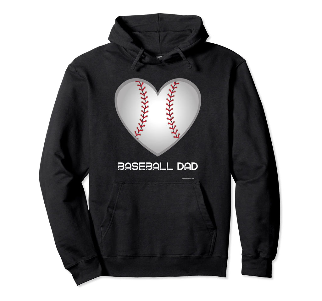 Baseball Dad Heart Base Ball Homerun Bat Hoodie - Graphic Print Unisex - T-Shirt, Sweatshirt, Hoodie