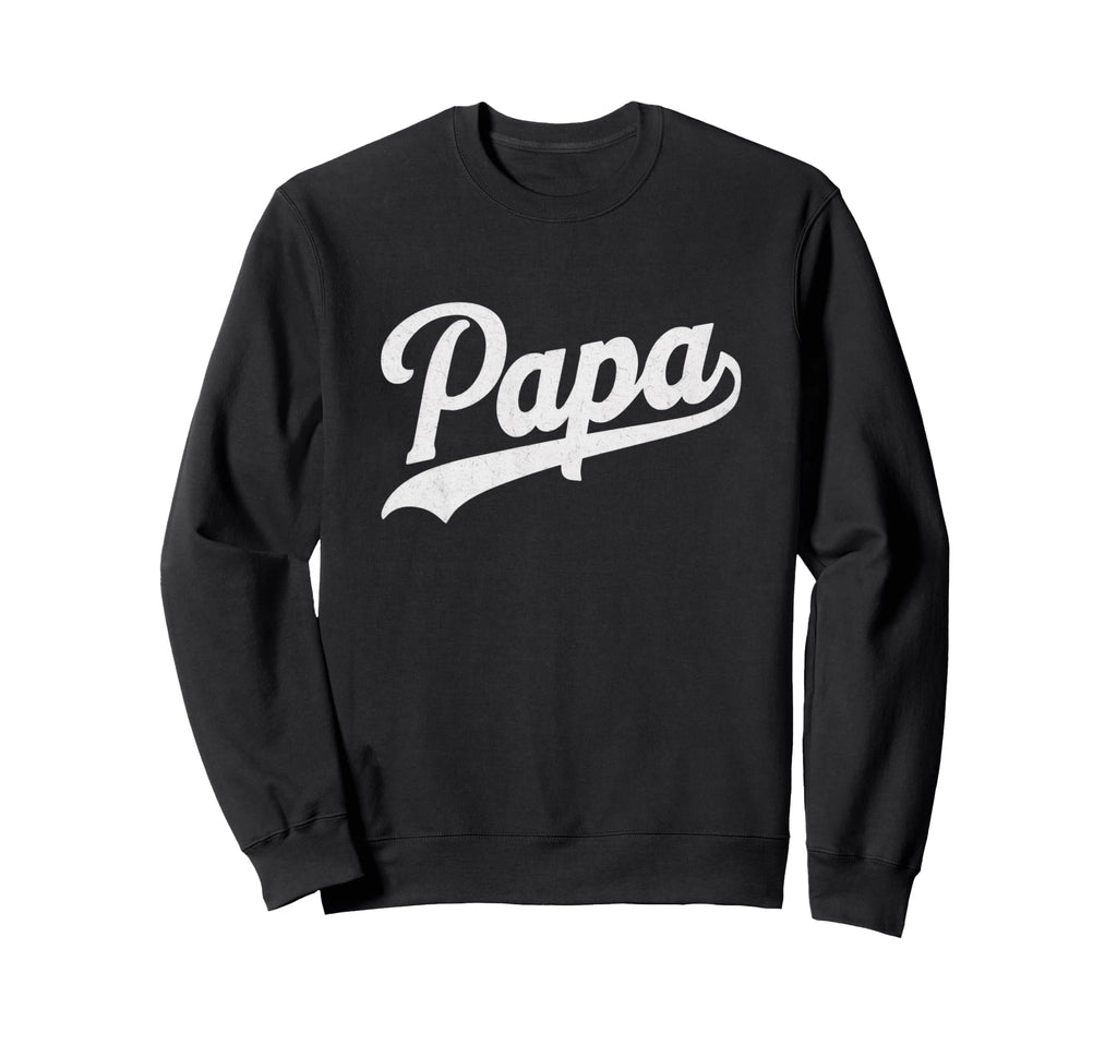 Papa Baseball Script Sweatshirt - Trendy Graphic for Adults - T-Shirt, Sweatshirt, Hoodie