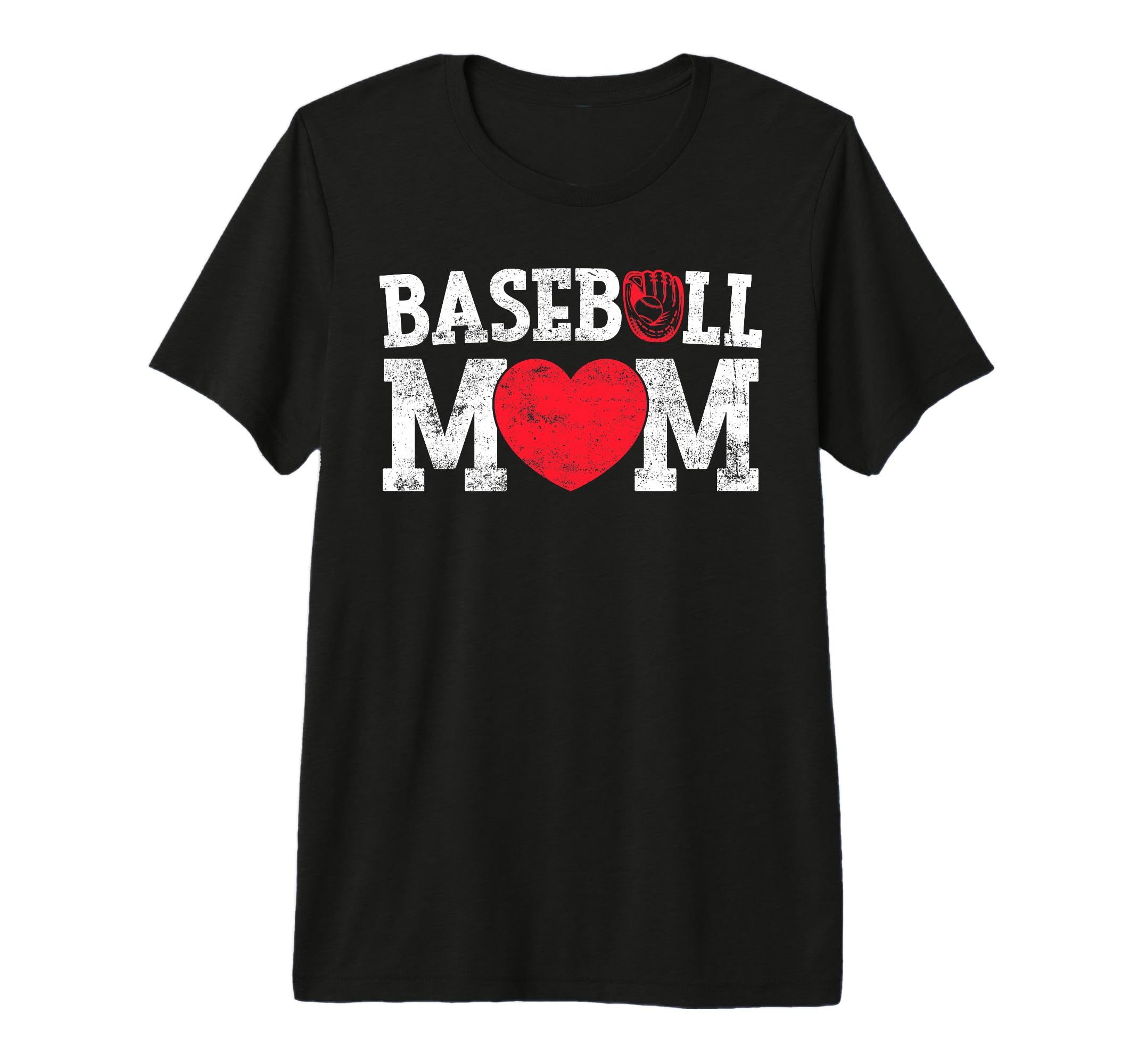 Heart Love Baseball Mom Mama Happy T-Shirt - Aesthetic Graphic Men Women - T-Shirt, Sweatshirt, Hoodie