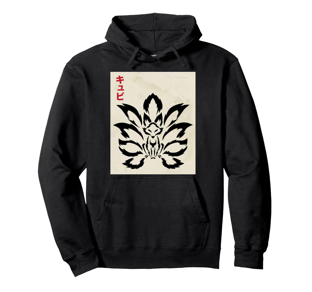 Fox Kyubi Ukiyo E Art Japan Theme Hoodie - Casual Everyday Wear for Adults - T-Shirt, Sweatshirt, Hoodie