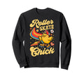Roller Skating Skate 1970S Chicken Sweatshirt - Unique Graphic Men Women - T-Shirt, Sweatshirt, Hoodie