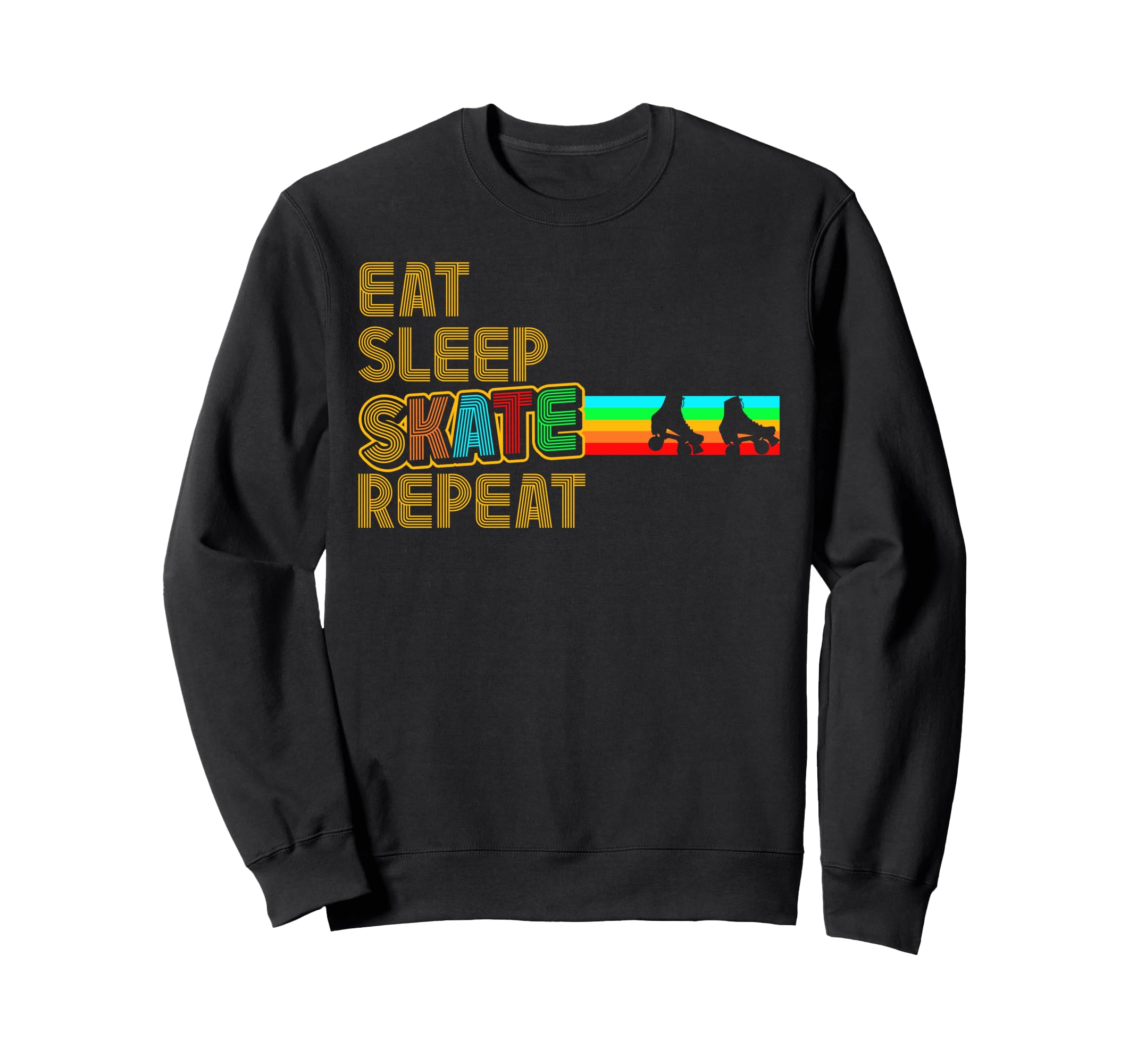Roller Skating Skate 1970S Eat Sweatshirt - Trendy Graphic for Adults - T-Shirt, Sweatshirt, Hoodie
