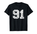 Lucky Number 91 Birthday Sports Player T-Shirt - Graphic Print for Adults - T-Shirt, Sweatshirt, Hoodie