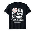Dad Both Dance And Baseball Dad T-Shirt - Minimalist Print for Adults - T-Shirt, Sweatshirt, Hoodie