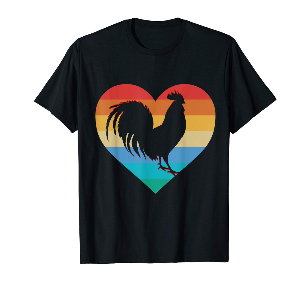 Cock Heart Sunset Rainbow T-Shirt - Fun Novelty Design for Adults - T-Shirt, Sweatshirt, Hoodie