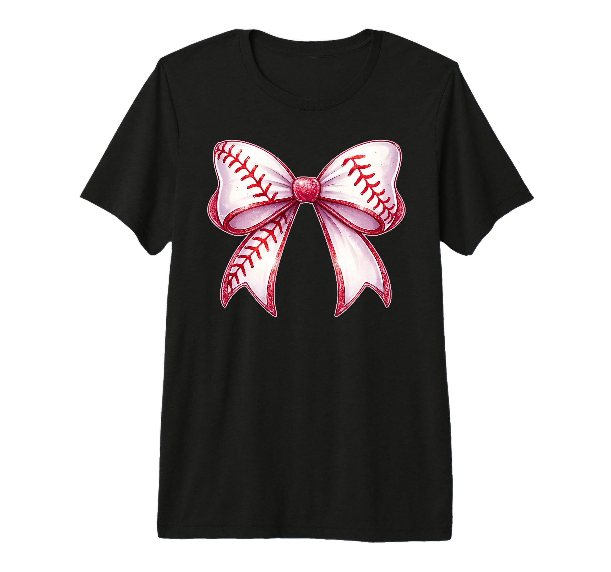 Baseball Bow Baseball Mom Mama Tri Blend T-Shirt - Graphic Print Men Women - T-Shirt, Sweatshirt, Hoodie