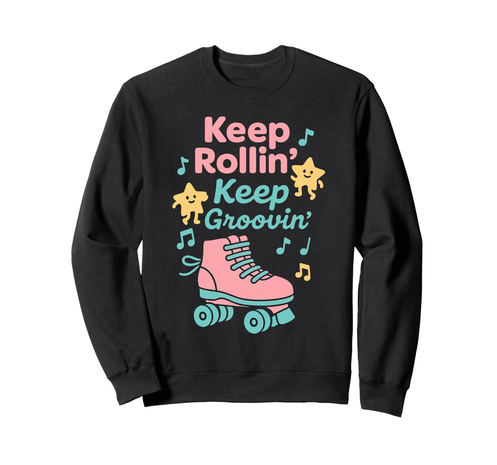 Roller Rink Crew Skate Disco Vibes Sweatshirt - Graphic Print for Adults - T-Shirt, Sweatshirt, Hoodie