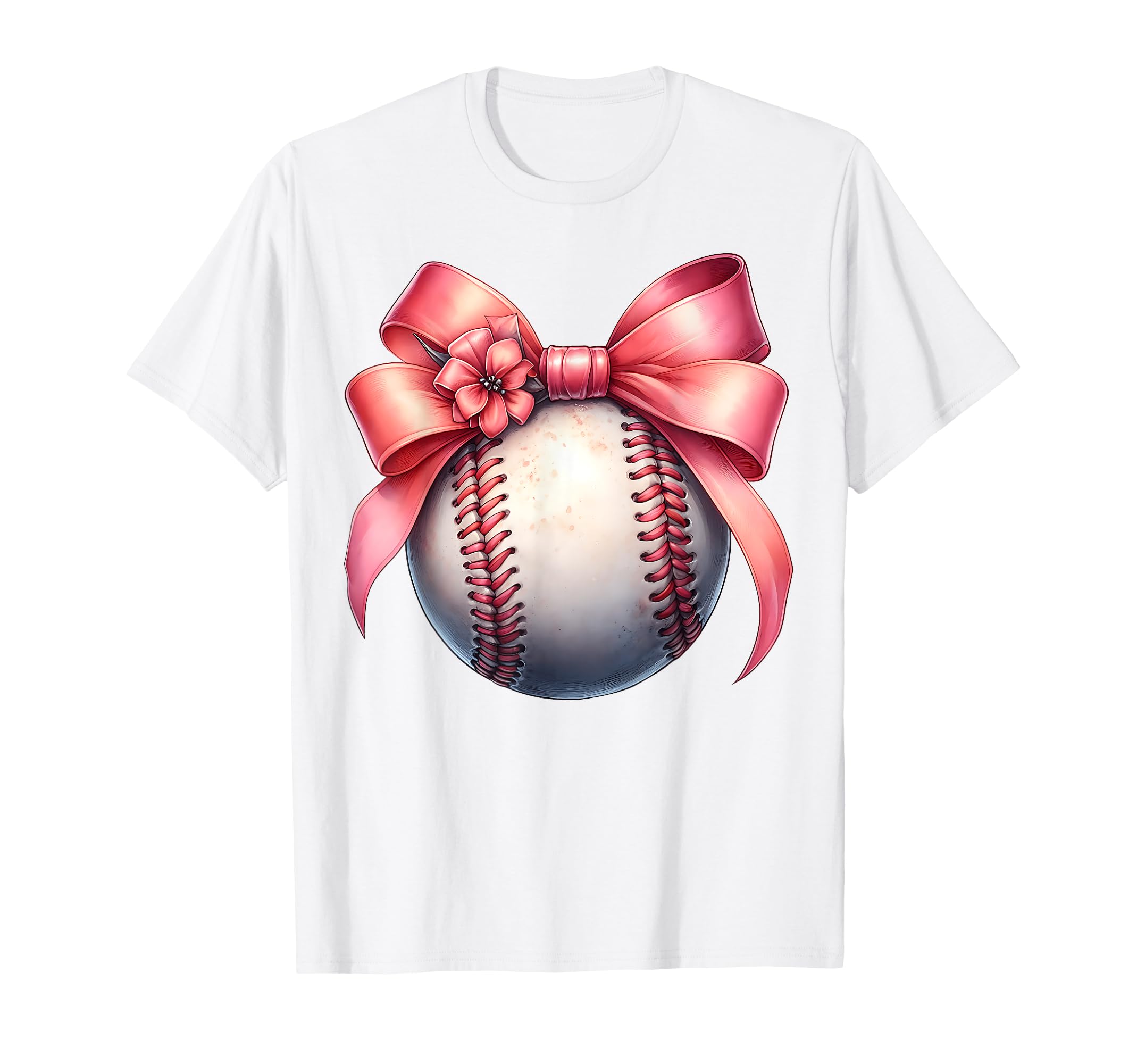 Coquette Bow Baseball Player Team T-Shirt - Aesthetic Graphic for Adults - T-Shirt, Sweatshirt, Hoodie