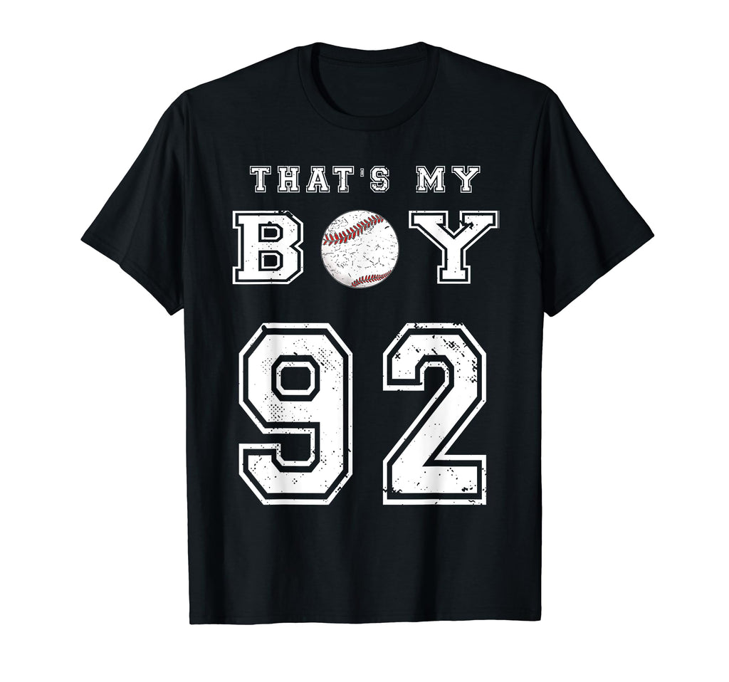 Thats My Baseball 92 Jersey Number Mom T-Shirt - Streetwear Style Unisex - T-Shirt, Sweatshirt, Hoodie