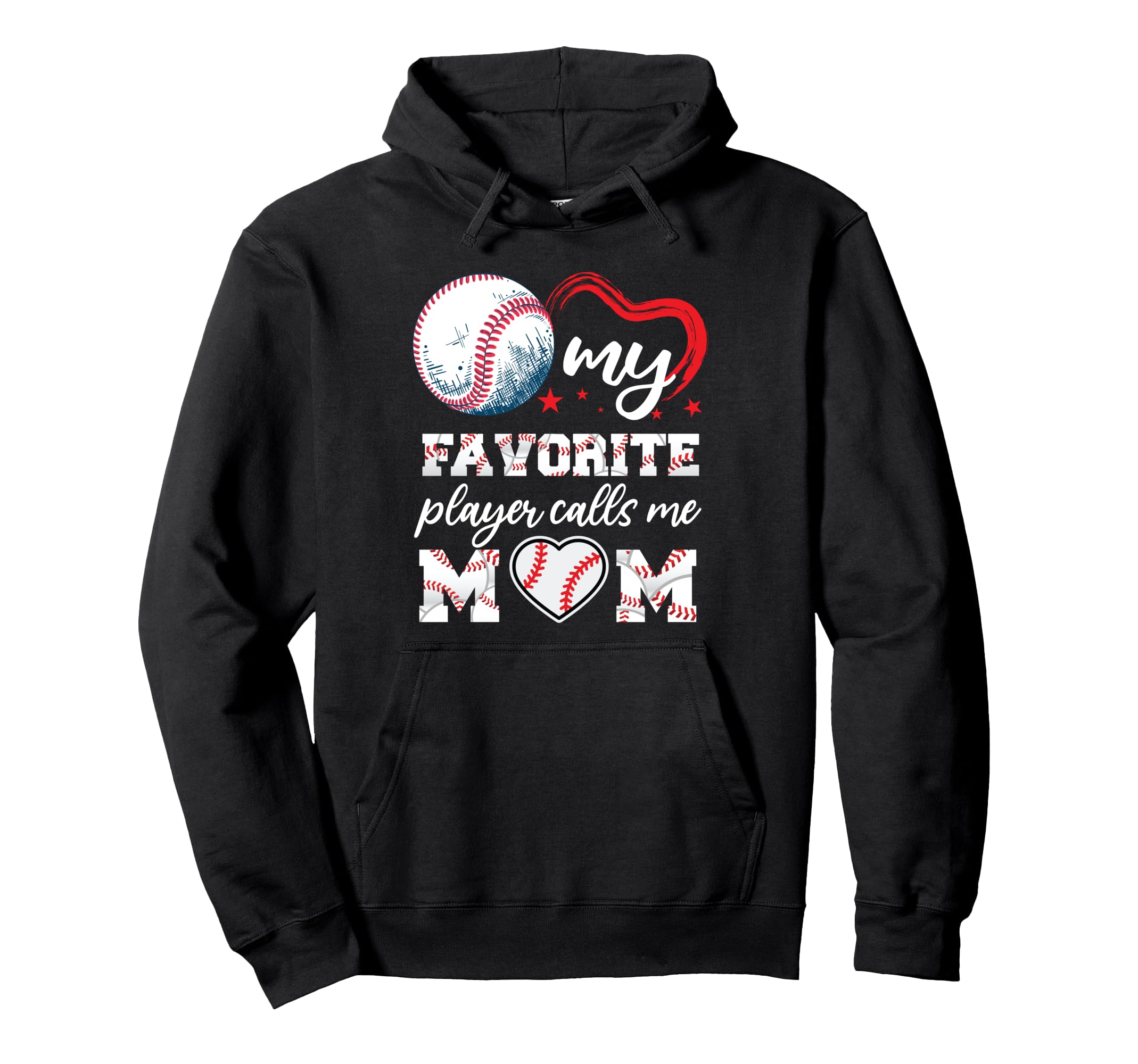 Baseball My Favorite Player Calls Me Hoodie - Custom Art Print for Adults - T-Shirt, Sweatshirt, Hoodie
