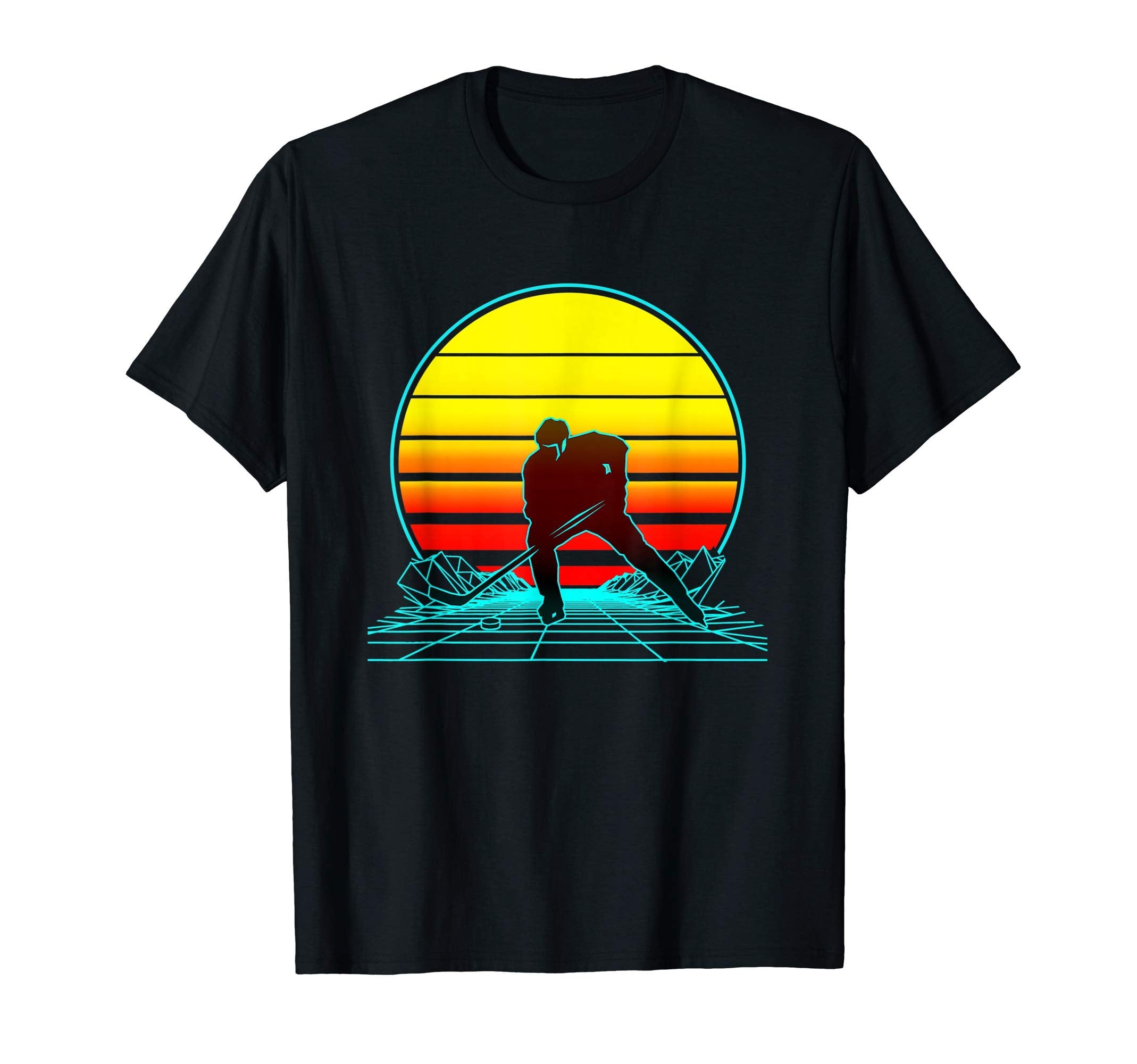 Sunset Hockey T-Shirt - Aesthetic Graphic Men Women - T-Shirt, Sweatshirt, Hoodie