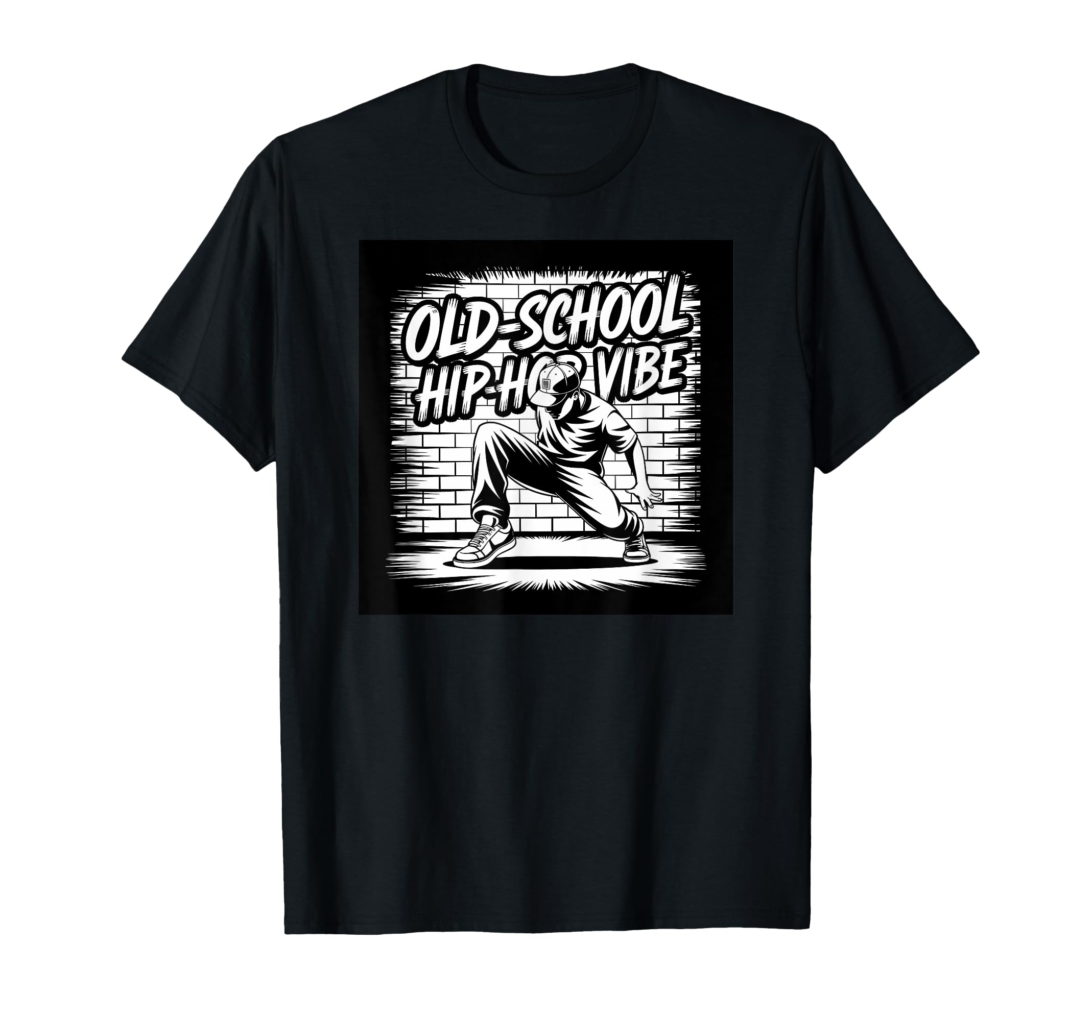 Old School Hip Hop Vibe Dancer T-Shirt - Unique Graphic Unisex - T-Shirt, Sweatshirt, Hoodie