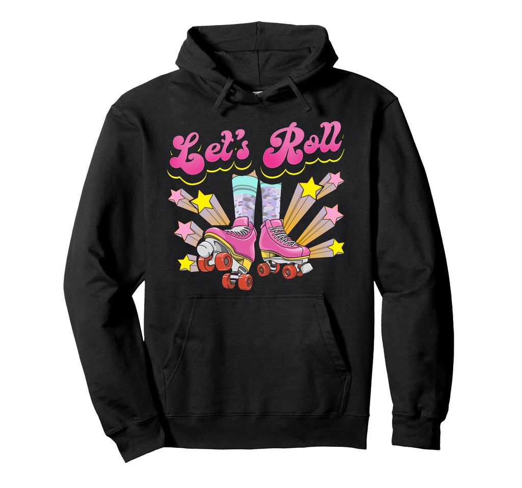 Roller Skating Skate 1970S Lets Roll Hoodie - Custom Art Print for Adults - T-Shirt, Sweatshirt, Hoodie
