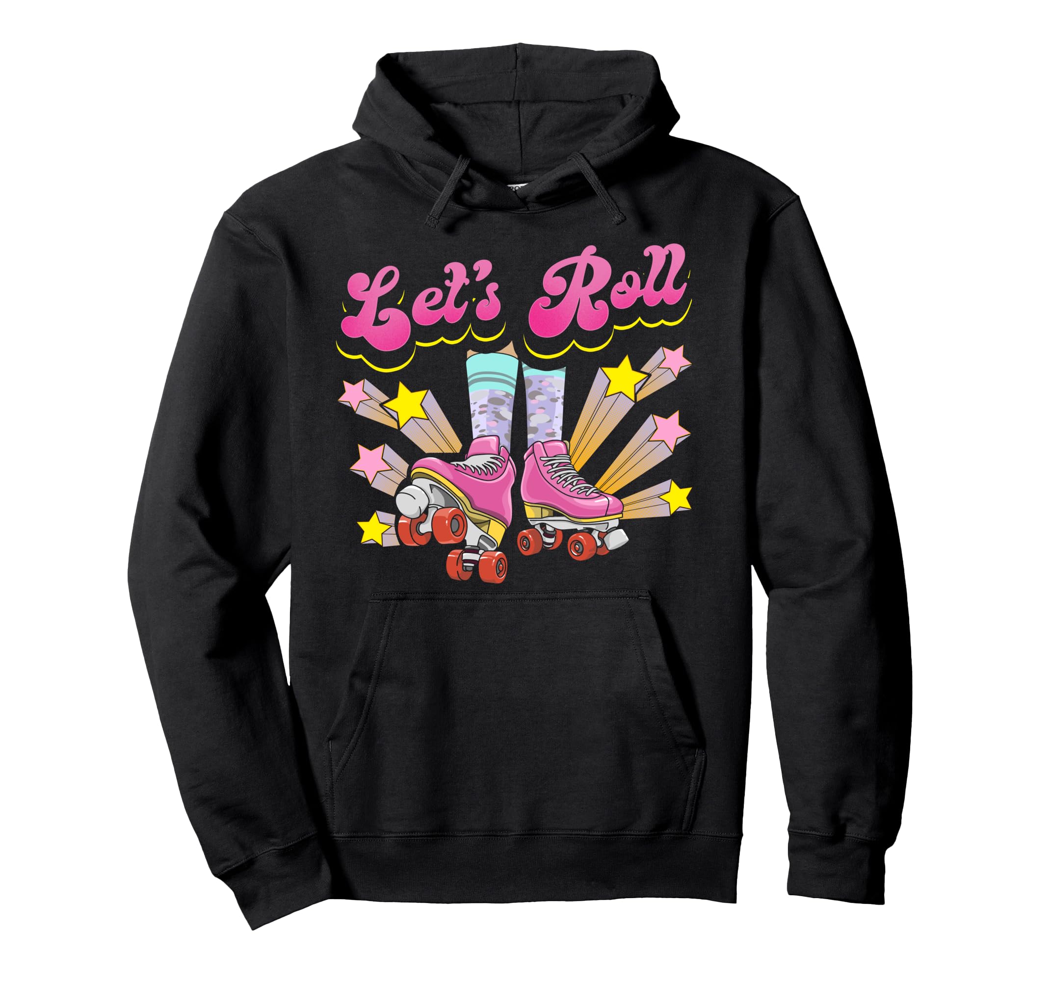 Roller Skating Skate 1970S Lets Roll Hoodie - Custom Art Print for Adults - T-Shirt, Sweatshirt, Hoodie