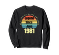 40Th Birthday Legend Since June 1981 Sweatshirt - Trendy Graphic Unisex - T-Shirt, Sweatshirt, Hoodie